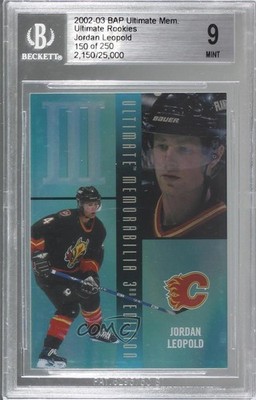2002 ITG Be A Player Ultimate Memorabilia 3rd Edition /250 Jordan Leopold RC t3w