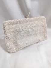 Vintage Walborg Estelle Beaded Clutch Purse Alabaster Hand Made Belgium