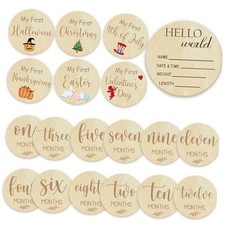 Baby Monthly Milestone Cards - My First Holiday Milestone  Baby Announcement