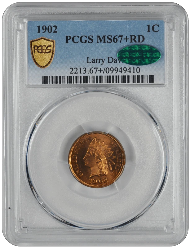 1902 Indian Head PCGS CAC RD 67+