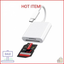 USB C SD Card Reader for iPhone 17/16/15 Series, USB-C to SD/Micro SD Memory Car