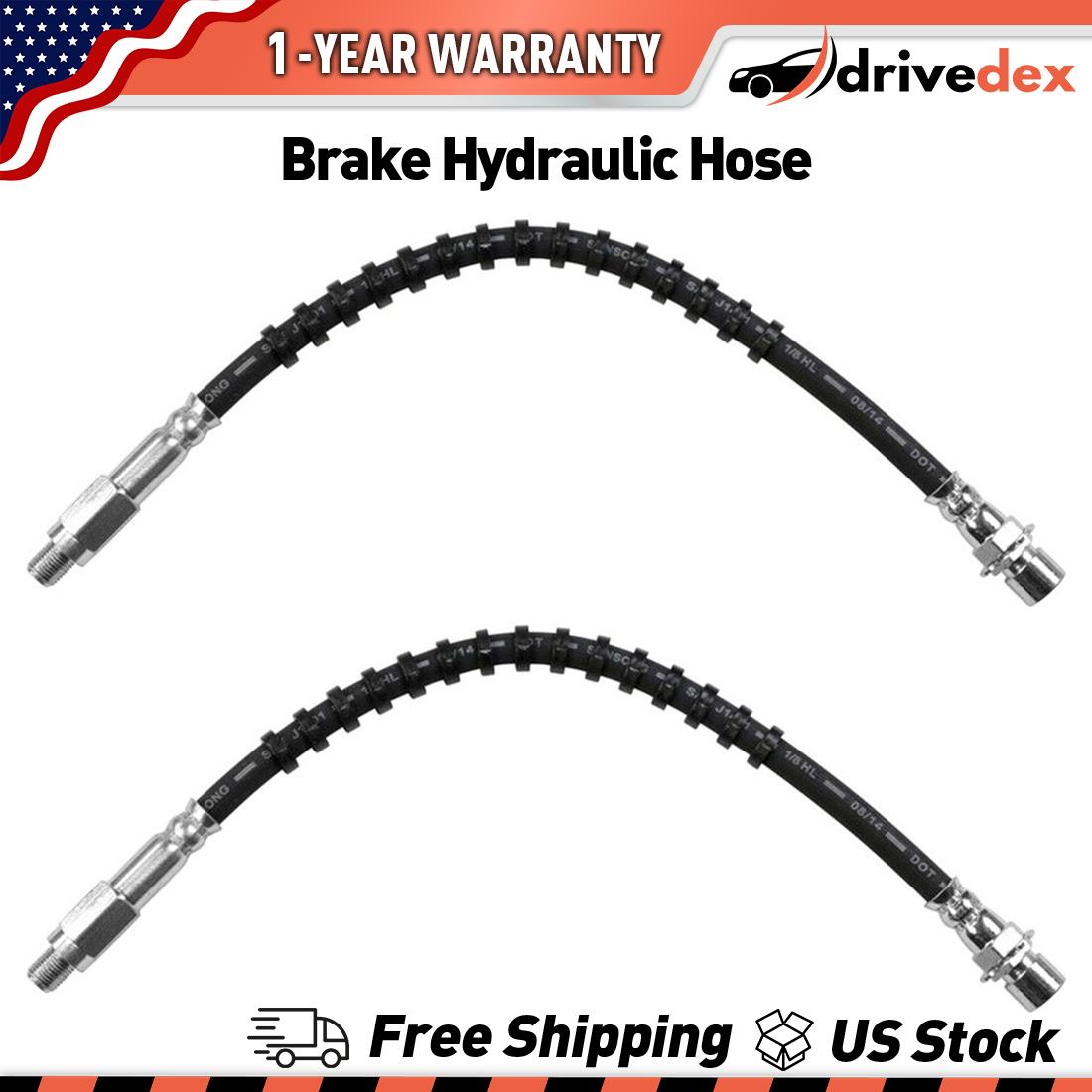 Sunsong 2X Front Brake Hydraulic Hose For 1972-1983 Ford