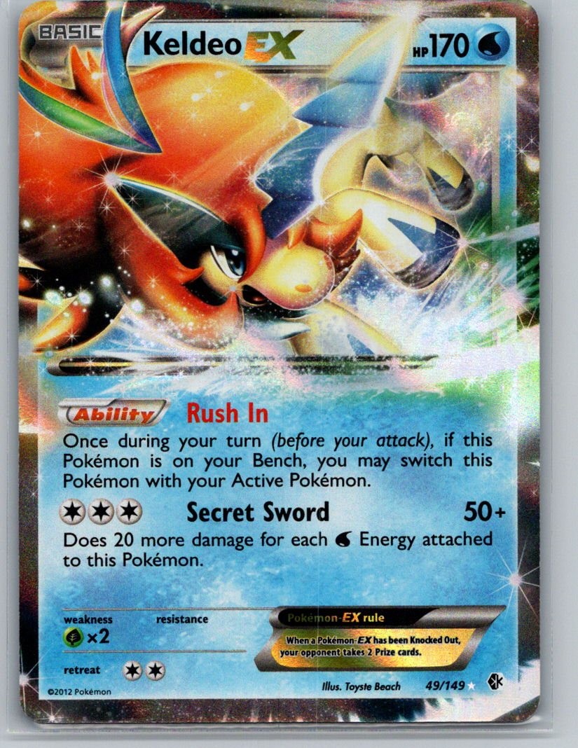 Keldeo EX Holo Ultra Rare Boundaries Crossed 49/149 NM
