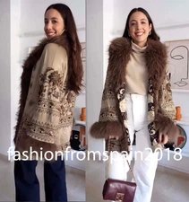 ZARA NEW WOMAN EMBROIDERED KIMONO ZW LIMITED EDITION LT.GREEN XS-XL 5107/286/526