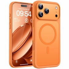 Apple Magnetic Silicone Matte Orange Case for iPhone 14 Pro