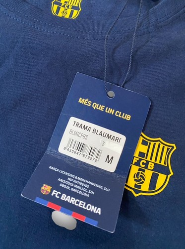 FC Barcelona Shirt Mens Med Blue Scarlet FCB T-Shirt Trama Blaumari Casual NEW - Picture 7 of 9
