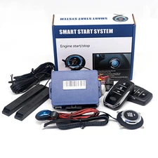 Car Alarm with Autostart Push One Button Auto Start Stop Keyless Entry System