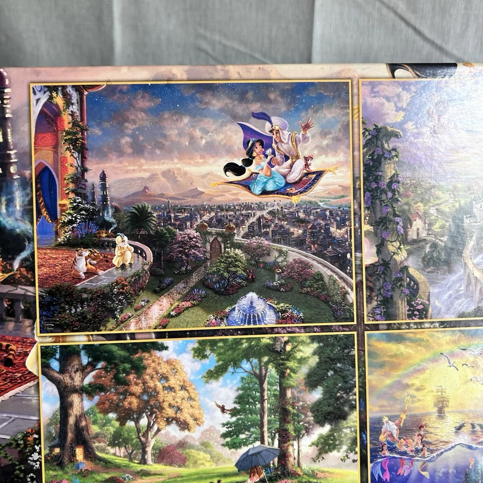 Thomas Kinkade 4-в-1 Disney 500 шт. пазлы лот из 4! Б/у в отличном состоянии - Изображение 3 из 4