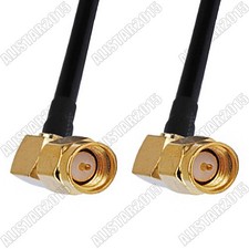 SMA Male RA to SMA Male Plug Right Angle 90  Connector Lot RF Coaxial Cable RG58