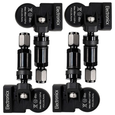 4 Reifendrucksensoren RDKS Sensoren Metallventil Schwarz für ChangAn CS35 Plus 0