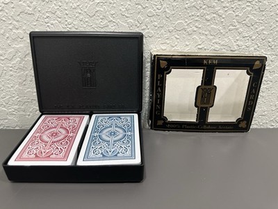 KEM Arrow Red/Blue Narrow Super Jumbo Playing Cards W/Case New (Other)