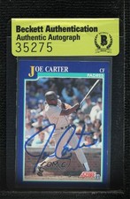BAS 1991 Score Joe Carter #9 Authentic Auto 3c7
