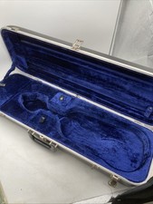 4/4 Violin Hard Shell Case w/ Plush Interior, 3 Compartments, Storage for 2 Bows