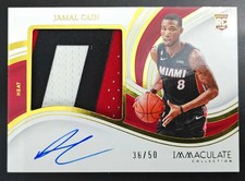 2022-23 Panini Immaculate Jamal Cain RC - Premium Patch Auto PPA RPA 36/50 AA61