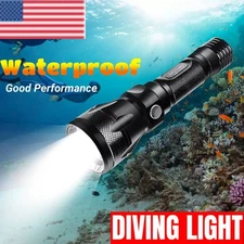 50000LM LED Diving Light Underwater LED Flashlight Dive Underwater Lighting US