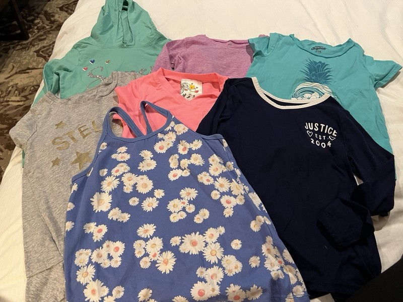 Lot Of 7 Girls Tops Size 7 Justice, Oshkosh, Carters, Jenna & Jesse