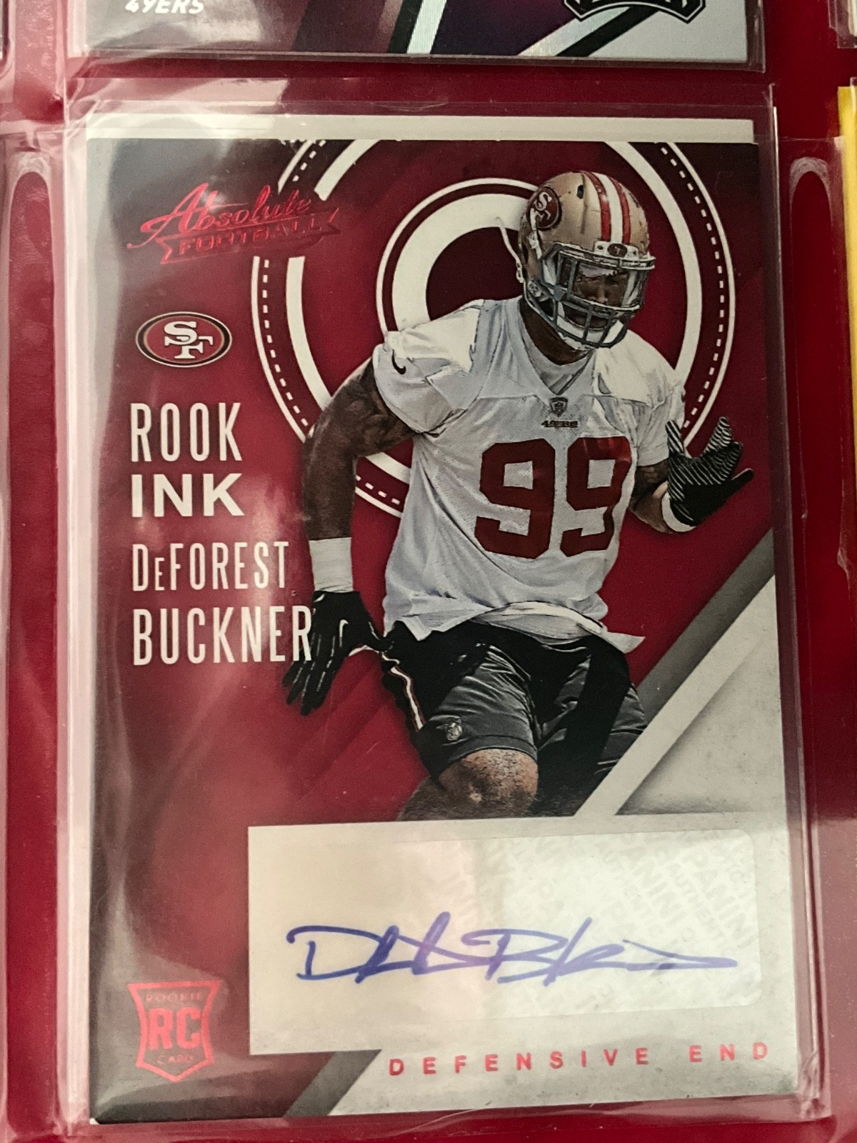 DeForest Buckner Panini Absolute Rook Ink #13 Red