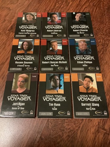 THE QUOTABLE STAR TREK VOYAGER COMMUNICATOR PIN CARD SET 9/9 2012 RITTENHOUSE - Picture 2 of 2