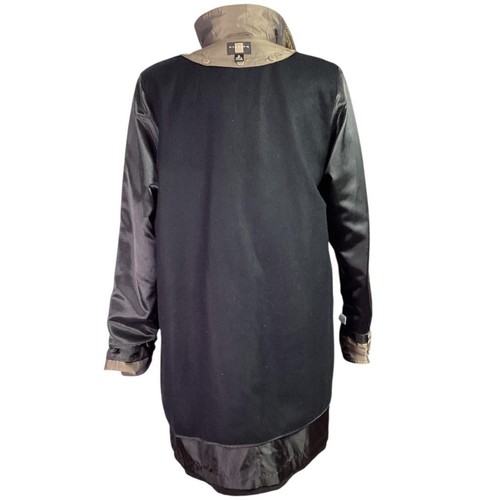 Gallery Rain Coat Women XL Black Detachable Hood Pockets Stand Collar Fall Liner - Picture 9 of 10