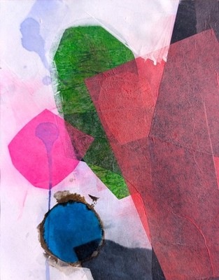 Original Mixed Media Collage on 5.5 x 7 Inch Art Paper. 'Fragmented World'