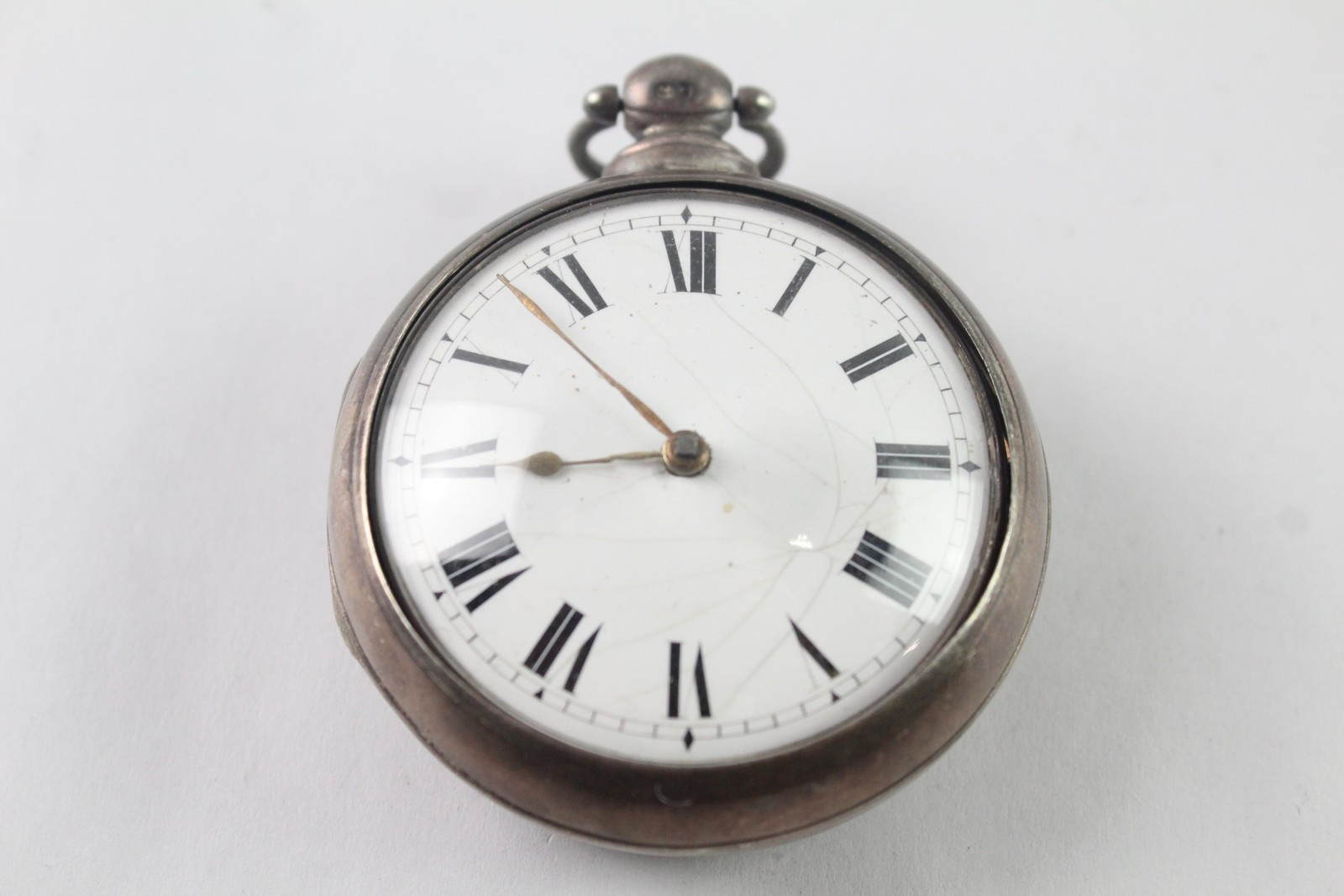 Pocket Verge Wind Pair Silver WORKING Fusee .925 Antique Key Watch Cased - vintagewatches.pk