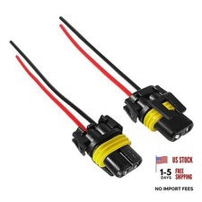 2 PCS Wiring Harness Headlight Plug, 9005 9006 9012 HB3 HB4 Female Adapters