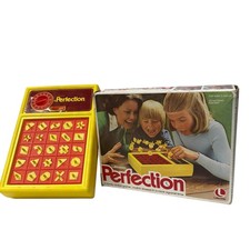 Lakeside Perfection Vintage Family Game Yellow Red Timer Board With Box NO. 8370