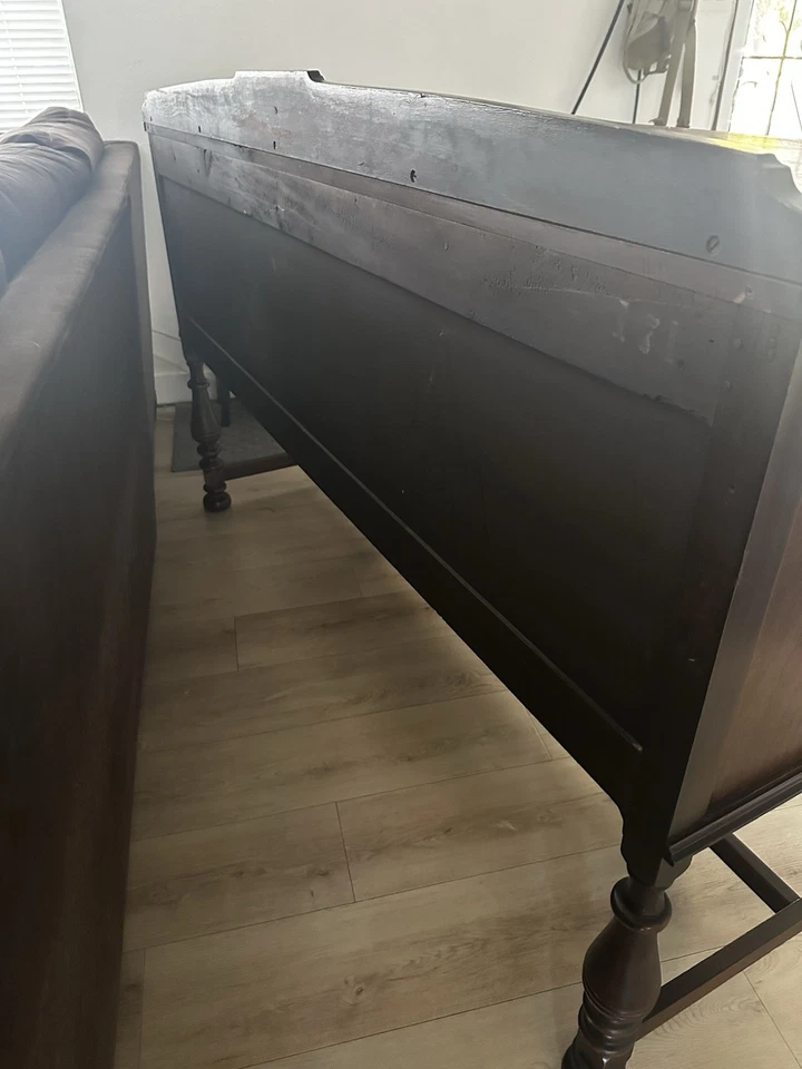 Антикварный ок. Медиаконсоль 1920-х годов из якобинского декоративного резного дерева для буфета серванта - Изображение 4 из 4