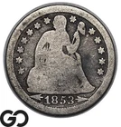 1853 Seated Liberty Dime w/ Arrows