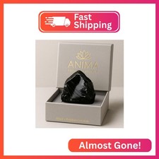 Anima Obsidian Crystal   Large 1.6  2" Deep Black Natural Raw Obsidian Stone for
