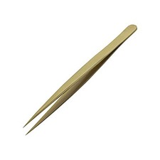 ANEX Precision Tweezers Brass Non-magnetic Straight 140mmx9mm Gold No.222 NEW
