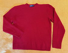 Polo Ralph Lauren Men's Cashmere Cable-Knit Crew Neck Sweater Red XL