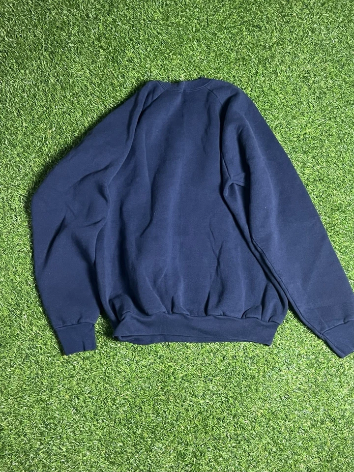 Vintage 1980s Harley-Davidson Eagle Logo Crewneck Made in USA Navy Size XL - Image 4 of 4