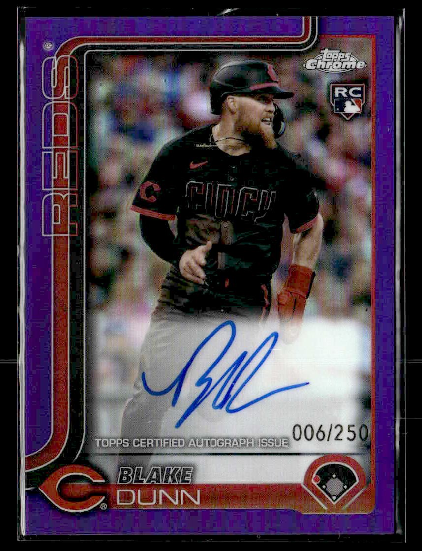 2025 Topps Chrome - Rookie Auto Purple Refractor - #RA-BD Blake Dunn - RC - /250