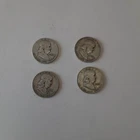 Lot of 4 Franklin Half Dollars 1953-D  90% Silver - Average Circulated