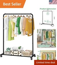 Standard Clothes Clothing Garment Rack with S...