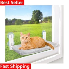 Cordless Cat Window Perch, Cat Hammock for Wall with 4 Suction Cups, Anchor S...