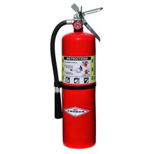 Fire Extinguisher, Class ABC, UL Rating 4A:80B:C, Rechargeable, 10 lb capacity,