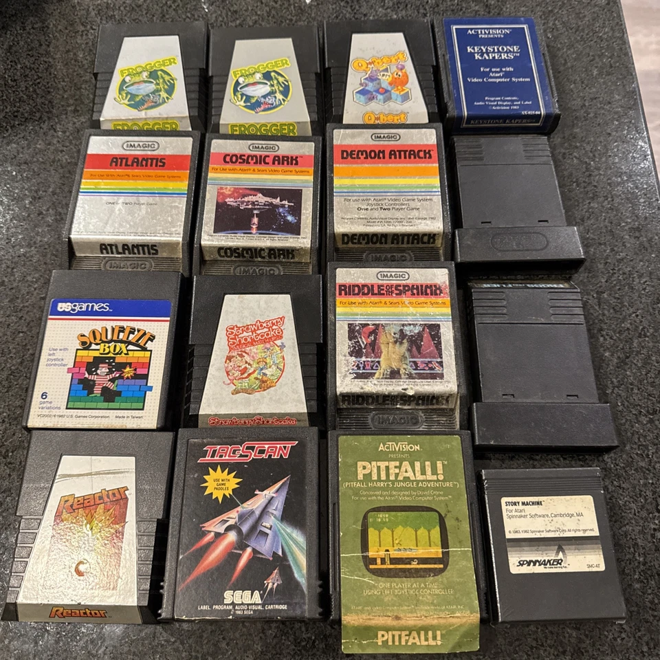 Log Of 16 Atari 2600 Games Squeeze Box, frogger, reactor, Pitfall, Cosmic Arc - Image 2 of 4