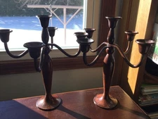 Bombay candelabra pair multi arm 10 cup