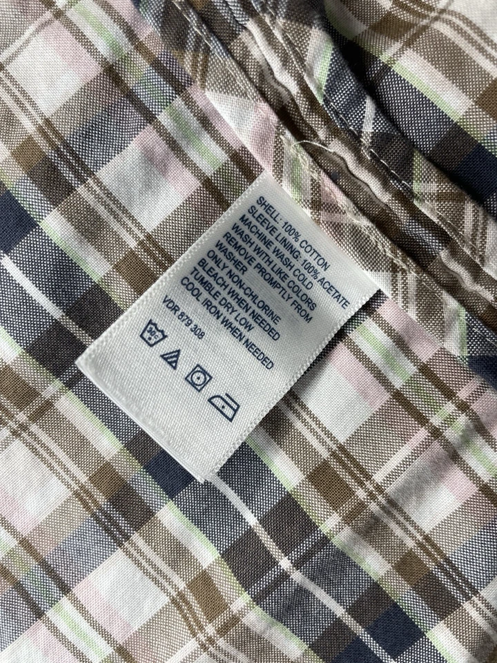 Blazer Nautica a Cuadros para Mujer 16 Tostado Rosa Algodón Preppy Chaqueta Ligera Carrera Foto 4 de 4