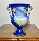 Roseville Blue Pinecone Vase #908-8" MINT!