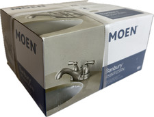 Moen WS84912SRN Banbury 2-Handle Low-Arc Bathroom Sink Faucet Brushed Nickel New