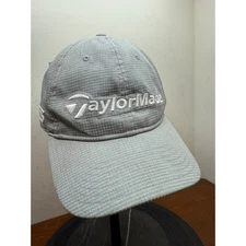 TaylorMade Golf Hat Cap TP5 M5 Logo Adjustable Gray One Size Fits All Wicking