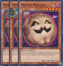 Yugioh! 3x Mystic Potato MP25-EN339 Common 1st Ed NM