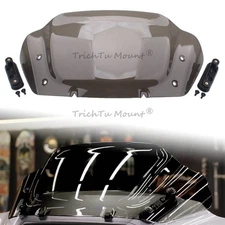 8" Windshield Windscreen w/Adapter Bracket For Harley Street Glide FLHX/I 24-up