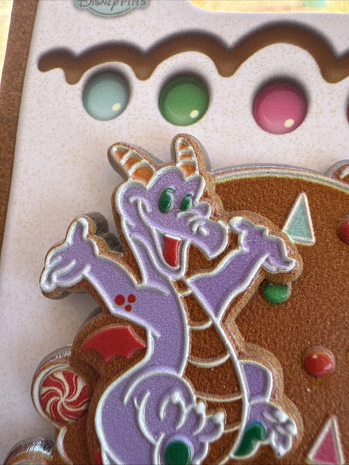 Значок LE Figment Christmas Holiday Gingerbread космический корабль Земля EPCOT Disney 2023 - Изображение 4 из 4
