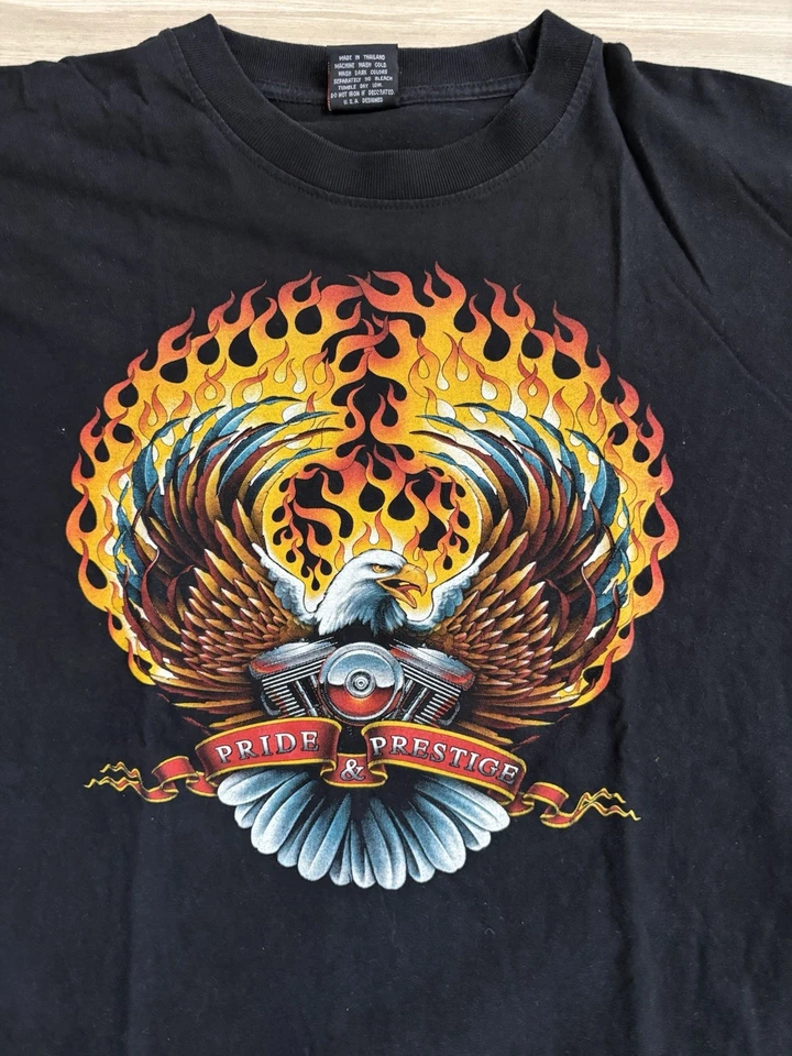 Camiseta de motociclista Flame Eagle vintage talla XL Foto 2 de 4