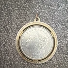 1921 Morgan Dollar Silver $1 Coin Pendant in Jewelry Holder