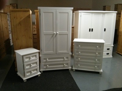 PINE FURNITURE VIENNA 3 PIECE BEDROOM SET WHITE FULLY ...